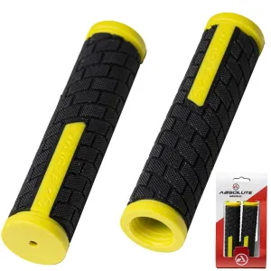 Manopla Emborrachada para Bike MTB Absolute HL-G138 Preto/Amarelo