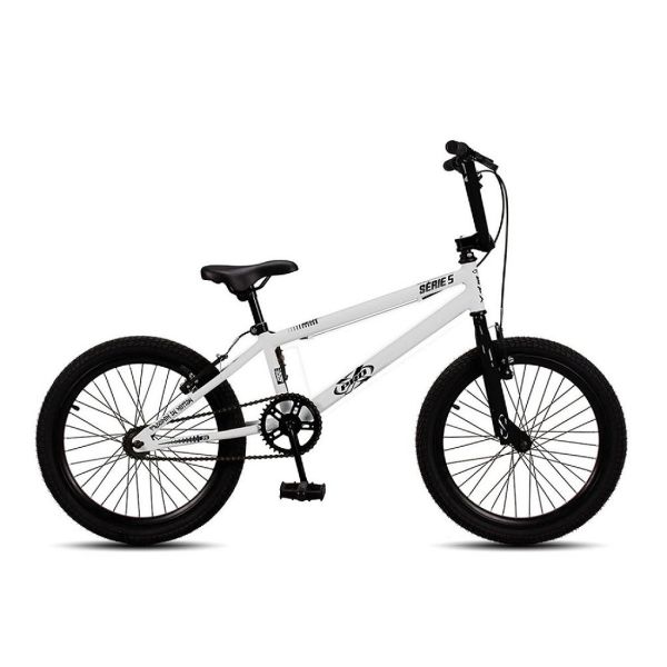 BICICLETA BMX PROX S5 BRANCO E PRETO ARO 20 - ROX BIKE SHOP